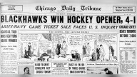 Blackhawks enter Centennial recalling 'generous applause' in 1st NHL game