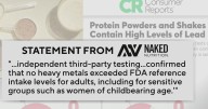 Consumer Reports flags high lead levels in popular protein powders
