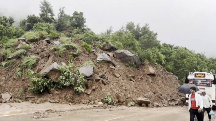 Landslide damages hotel, shops along Jammu-Srinagar highway in Udhampur