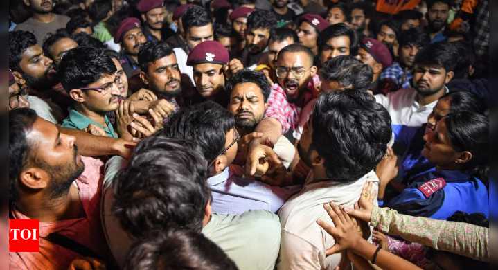 JNU: Delhi police detains 28 students, including JNUSU president; protest turns confrontational