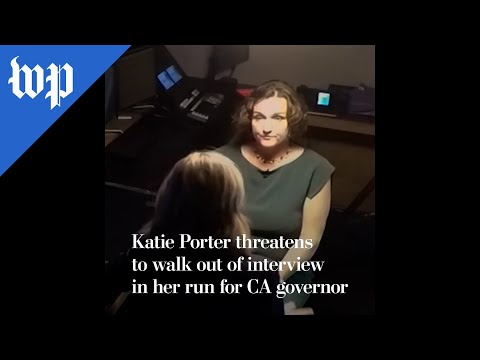 Katie Porter threatens to walk out of interview