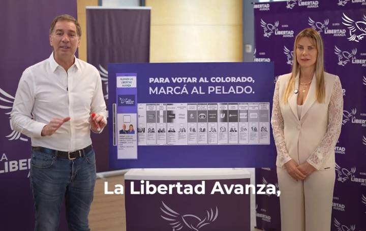 "Para votar al colorado, marcá al pelado". El increíble spot de La Libertad Avanza protagonizado por Santilli y Reichardt