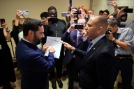 Hakeem Jeffries, Mike Lawler erupt into fight over shutdown
