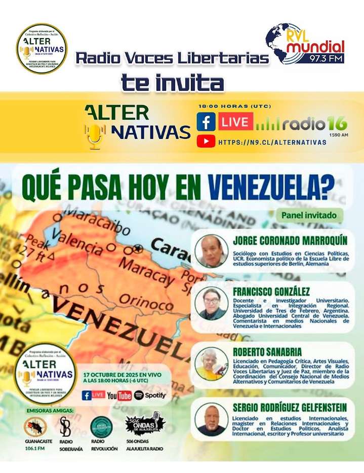 Invitan al foro online: ¿Qué pasa hoy en Venezuela? 17 de octubre 6:00 pm