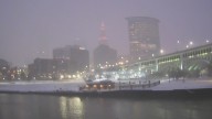 When can you expect the first snow of the season in Northeast Ohio?