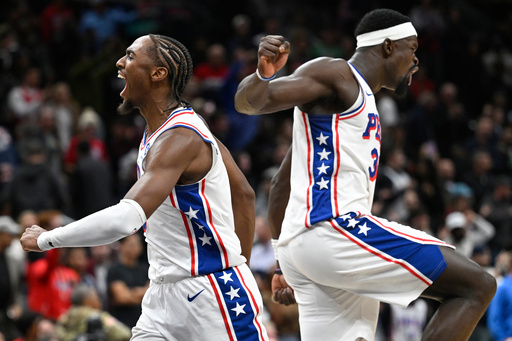 Los 76ers siguen invictos tras remontar para vencer a Washington 139