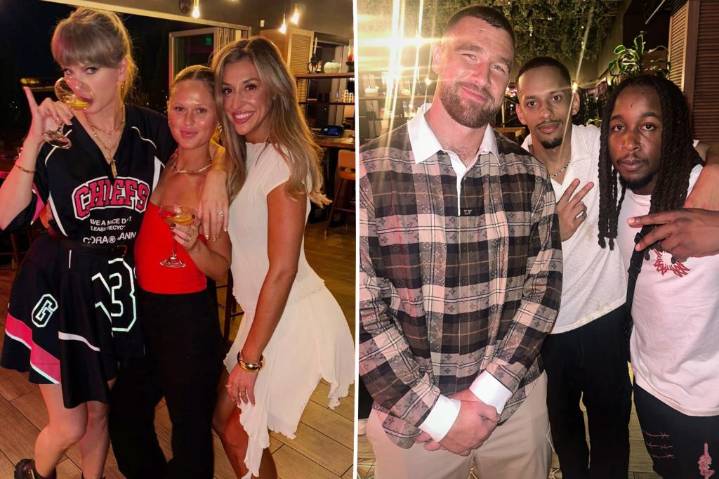 Taylor Swift and Travis Kelce party with pals after Kansas City Chiefs' Sunday Night Football win