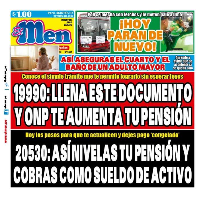 Portada Diario El Men (07/10/2025)