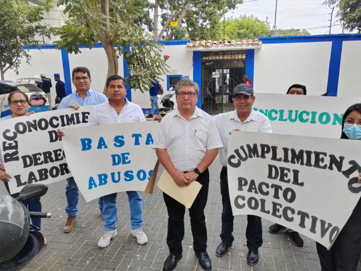 Piura: Trabajadores de Transportes exigen al GORE el pago de beneficios