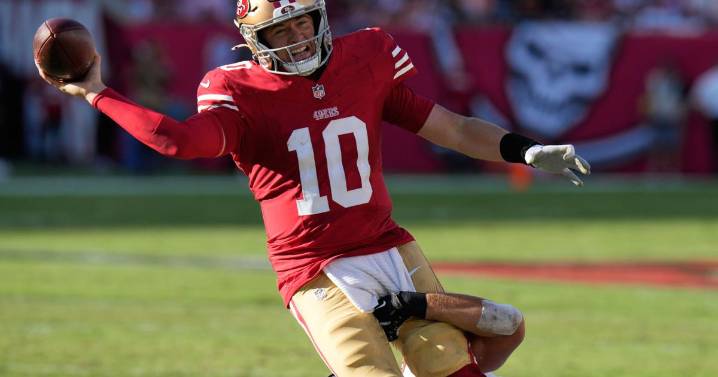 49ers' Brock Purdy out for third straight game; Mac Jones to start against Falcons