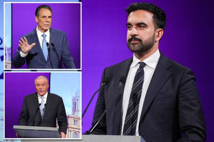 Mamdani breaks a sweat, fails to give specifics as Cuomo, Sliwa repeatedly pin him into a corner during fiery NYC mayoral debate