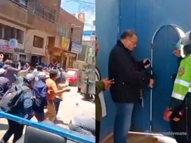 Le lanzaron huevos, conos, sillas y hasta orina: Phillip Butters es recibido con insultos en Juliaca