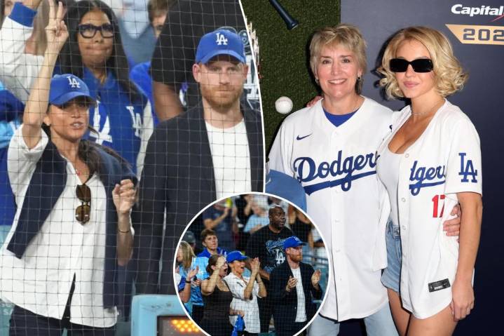 Meghan Markle, Prince Harry take in World Series Game 4