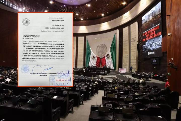 Diputados reciben la minuta de reformas a la Ley de Amparo enviada por el Senado