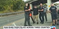Man run from police across three counties, riding on just three tires