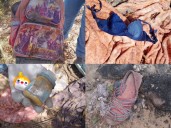 Encuentran ropa de mujeres y niños, además de juguetes en campamento criminal...
