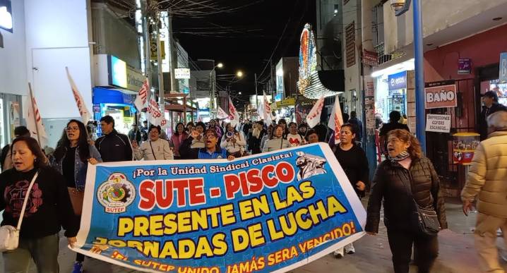 Docentes del SUTEP Pisco se sumarán al paro nacional el 13 de noviembre