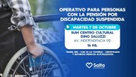 Brindarán asesoramiento a personas con pensiones por discapacidad suspendidas