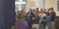 Students gather to march against domestic violence