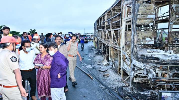 Driver of Andhra bus which went up in flames, killing 20, arrested