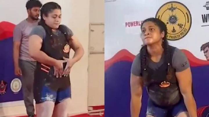 Astonishing! 7-month pregnant Delhi cop lifts 145 kg to bag medal in weightlifting championship – Watch
