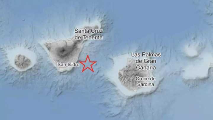 Terremoto de 3.4 entre Tenerife y Gran Canaria: numerosas personas dicen haberlo sentido