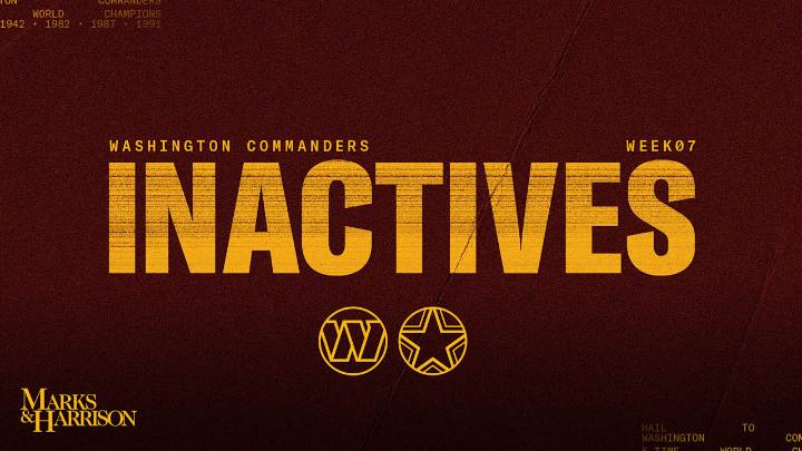 Commanders vs. Cowboys Week 7 inactives