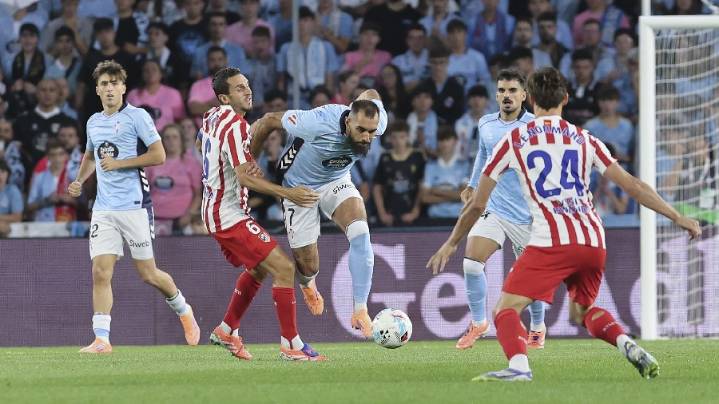 1-1. El Atlético sobrevive con diez y suma un punto en Balaídos