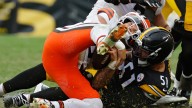 The Browns offensive line fell apart against the Steelers