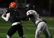 Photos of Bloomfield Hills Brother Rice vs. Sterling Heights Stevenson in football action at Lawrence Tech University