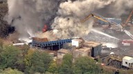 Fire erupts at industrial site on Richmond Highway in Lorton