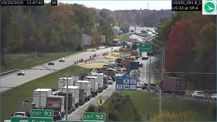 Portion of U.S. 33 in Marysville to be closed for hours due to fuel spill from tanker truck crash