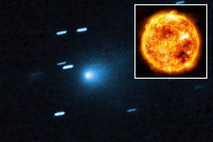 Manhattan-size comet 3I/ATLAS streaking toward the Sun