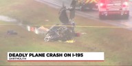 Plane crashes onto a Massachusetts highway, killing 2 and wounding 1 on the ground