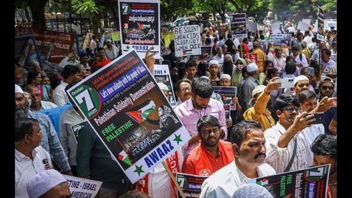 9 students booked after scuffle during pro-Palestine protests at Hyderabad university