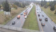 Left northbound lane on Trans-Canada Highway at Helmcken blocked due to ‘vehicle incident’: DriveBC