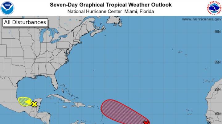 Hurricane center says Caribbean-bound system could become tropical depression today