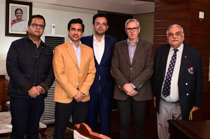 BCCI President Mithun Manhas meets CM Omar Abdullah