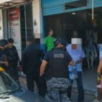 Intervención policial en el centro de la ciudad...