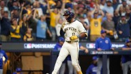 Brewers' Chourio hits 3-run homer in Game 2 of NLDS after hurting his hamstring in series opener