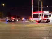 1 shot, hospitalized in downtown Las Vegas shooting
