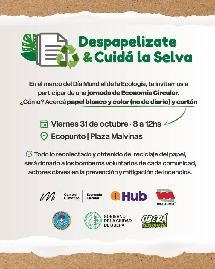 Despapelizate y cuidá la selva: una invitación a transformar residuos en ayuda