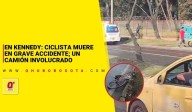 En Kennedy: ciclista muere en grave accidente; un camión involucrado