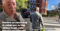 Como le brillaron sus ojitos: hombre causa conmoción al cruzar Abbey Road con su familia en Londres