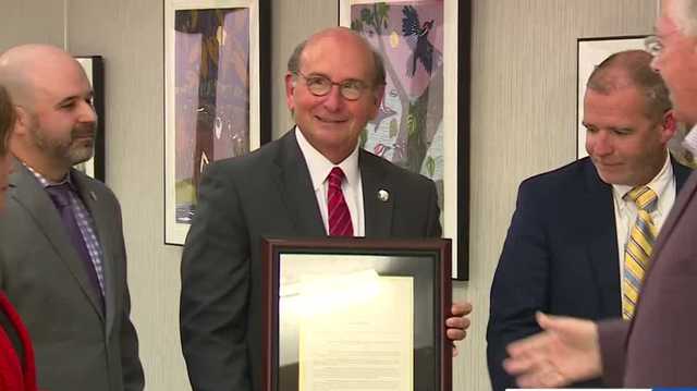 'I'm just so proud': Hoover mayor honored with special reception to mark his final day in office