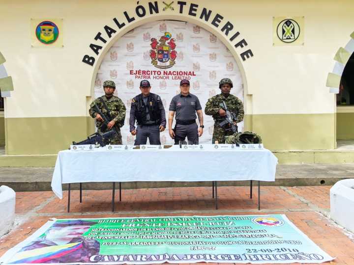 Ejército ubicó depósito ilegal del ‘Ismael Ruiz’ en zona rural de Aipe, Huila