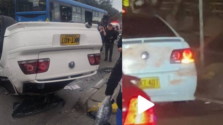 Video del momento exacto del accidente que dejó dos moteras muertas en Bogotá; carro involucrado se ve en caravana de Halloween