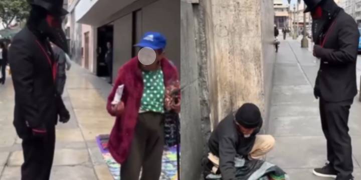 Tiktoker Lemon Pay es repudiado por humillar a ancianos lanzándoles dinero al suelo: “Estoy regalando a gente pobre”