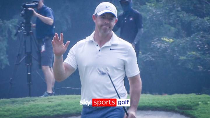 DP World India Championship: Rory McIlroy rescues par with monster putt after landing in the bunker