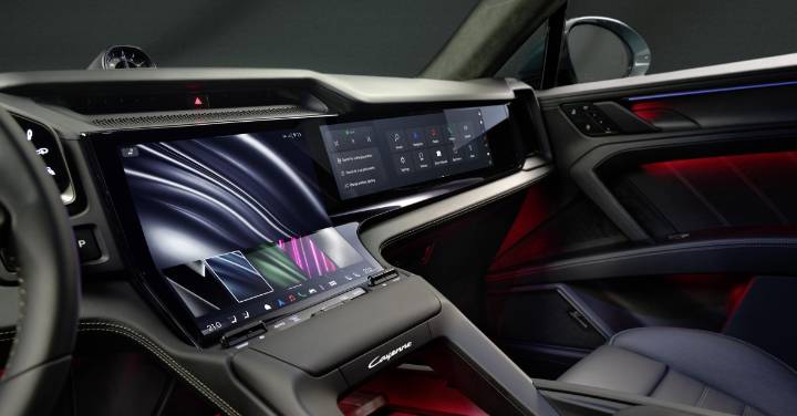 Porsche’s electric Cayenne has so much screen they had to bend it